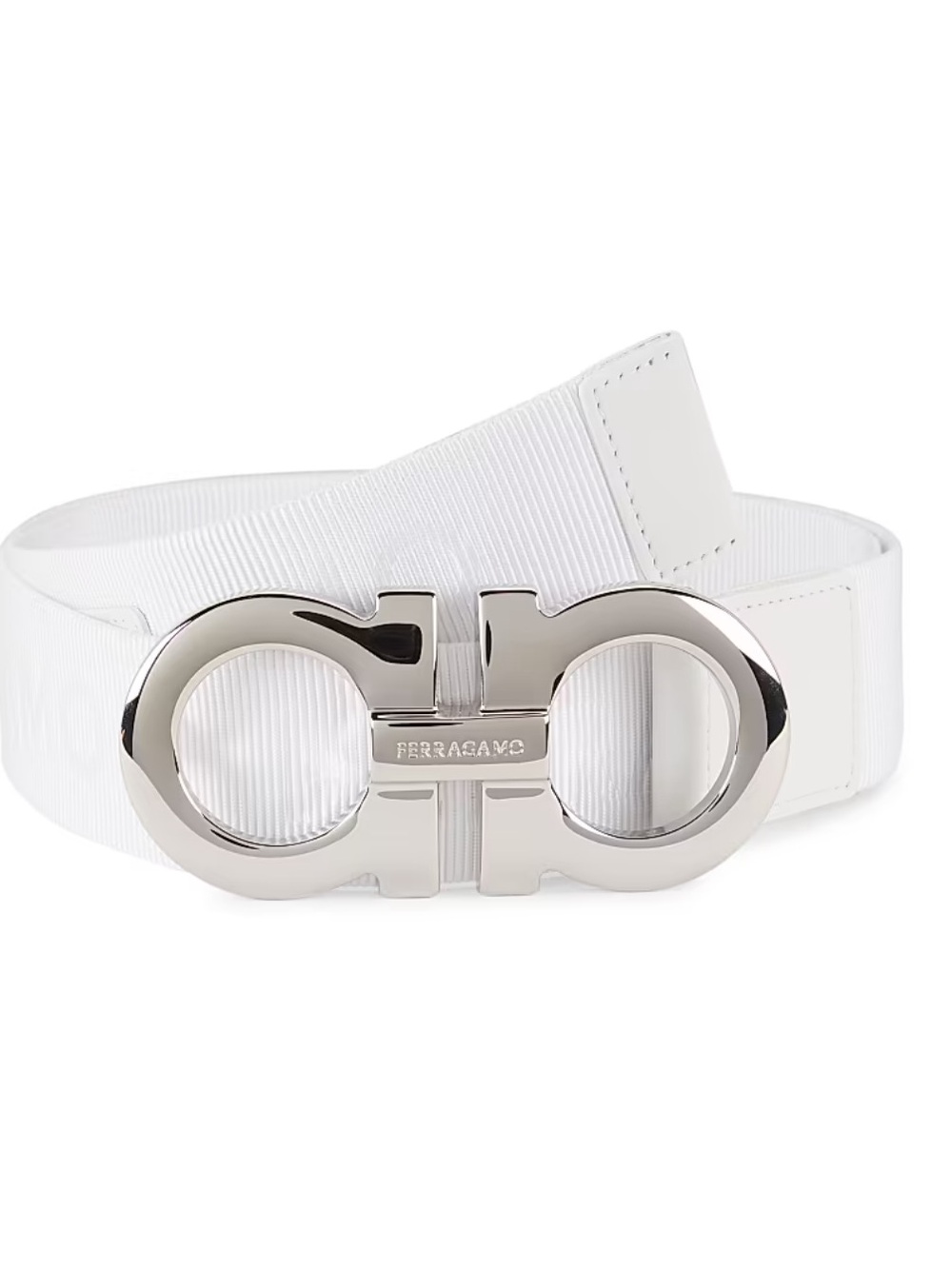 Salvatore Ferragamo white belt